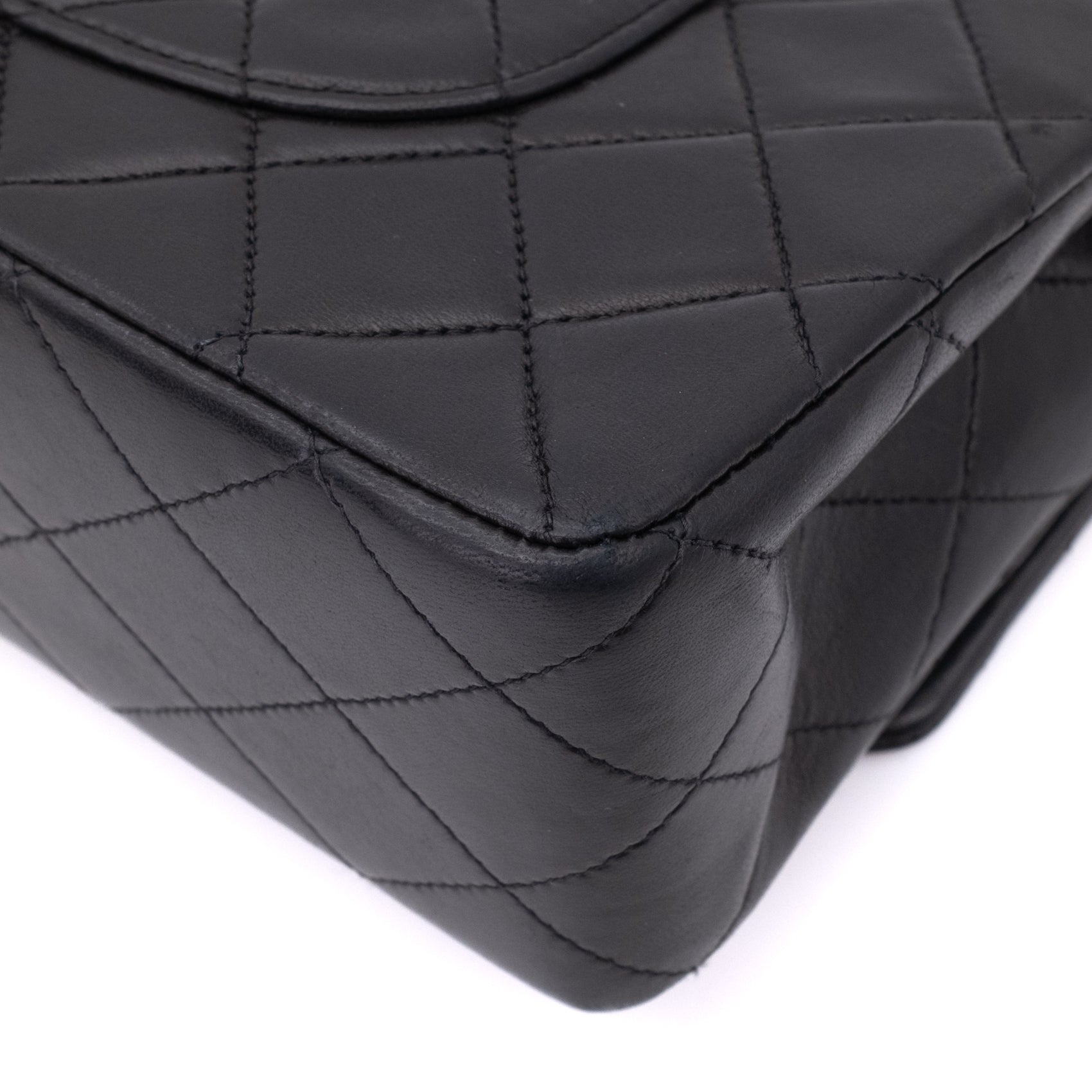 Chanel Classic Double Flap Medium Lammleder Schwarz GHW 24k