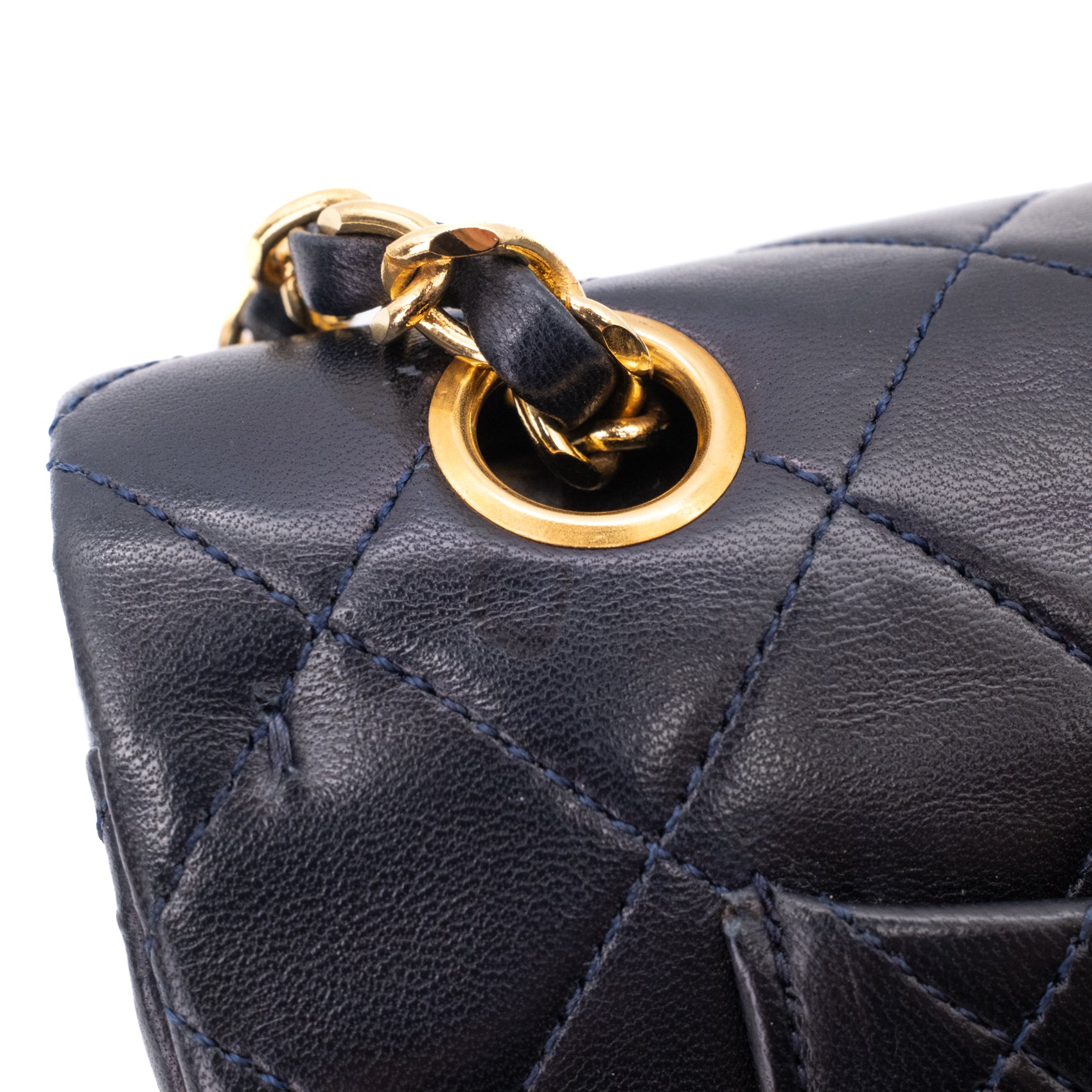 Chanel Classic Double Flap Small Lammleder Dunkelblau GHW 24k