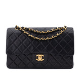 Chanel Classic Double Flap Medium Lammleder Schwarz GHW 24k
