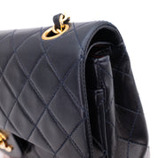 Chanel Classic Double Flap Small Lammleder Dunkelblau GHW 24k