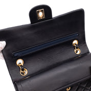 Chanel Classic Double Flap Small Lammleder Dunkelblau GHW 24k