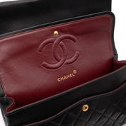 Chanel Classic Double Flap Medium Lammleder Schwarz GHW 24k