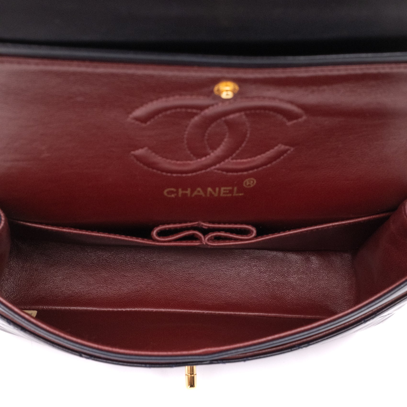 Chanel Classic Double Flap Small Lammleder Dunkelblau GHW 24k