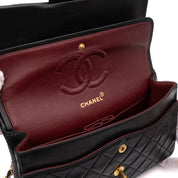 Chanel Classic Double Flap Medium Lammleder Schwarz GHW 24k