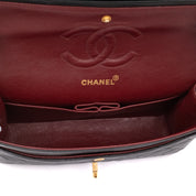 Chanel Classic Double Flap Medium Lammleder Schwarz GHW 24k