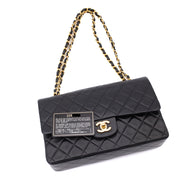 Chanel Classic Double Flap Medium Lammleder Schwarz GHW 24k