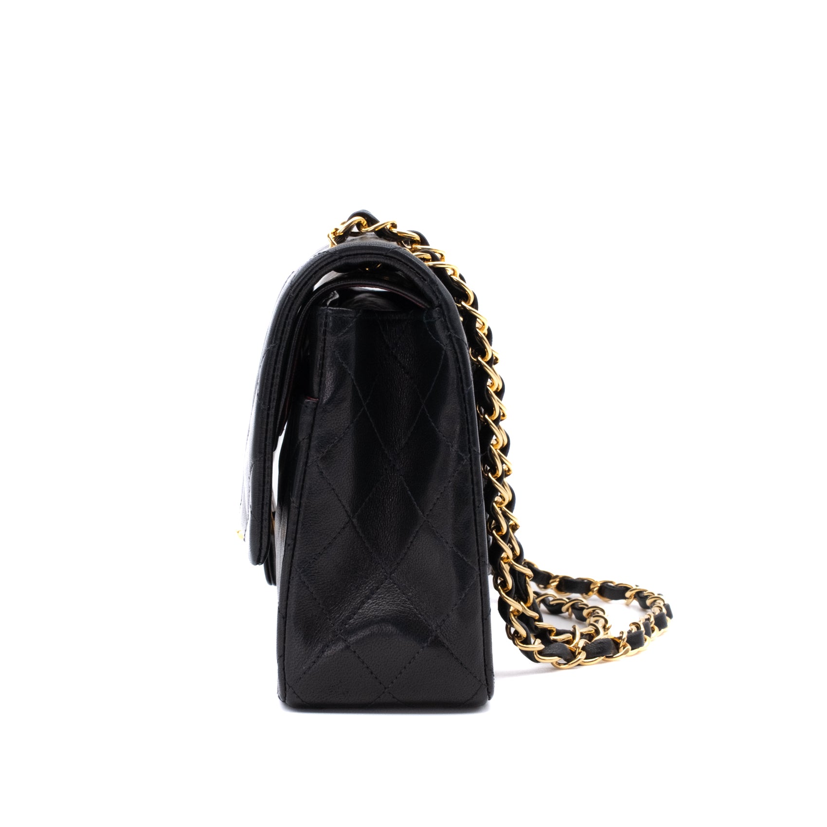 Chanel Classic Double Flap Medium Lammleder Schwarz GHW 24k