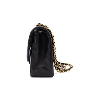Chanel Classic Double Flap Medium Lammleder Schwarz GHW 24k