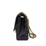 Chanel Classic Double Flap Medium Lammleder Schwarz GHW 24k