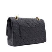 Chanel Classic Double Flap Medium Lammleder Schwarz GHW 24k
