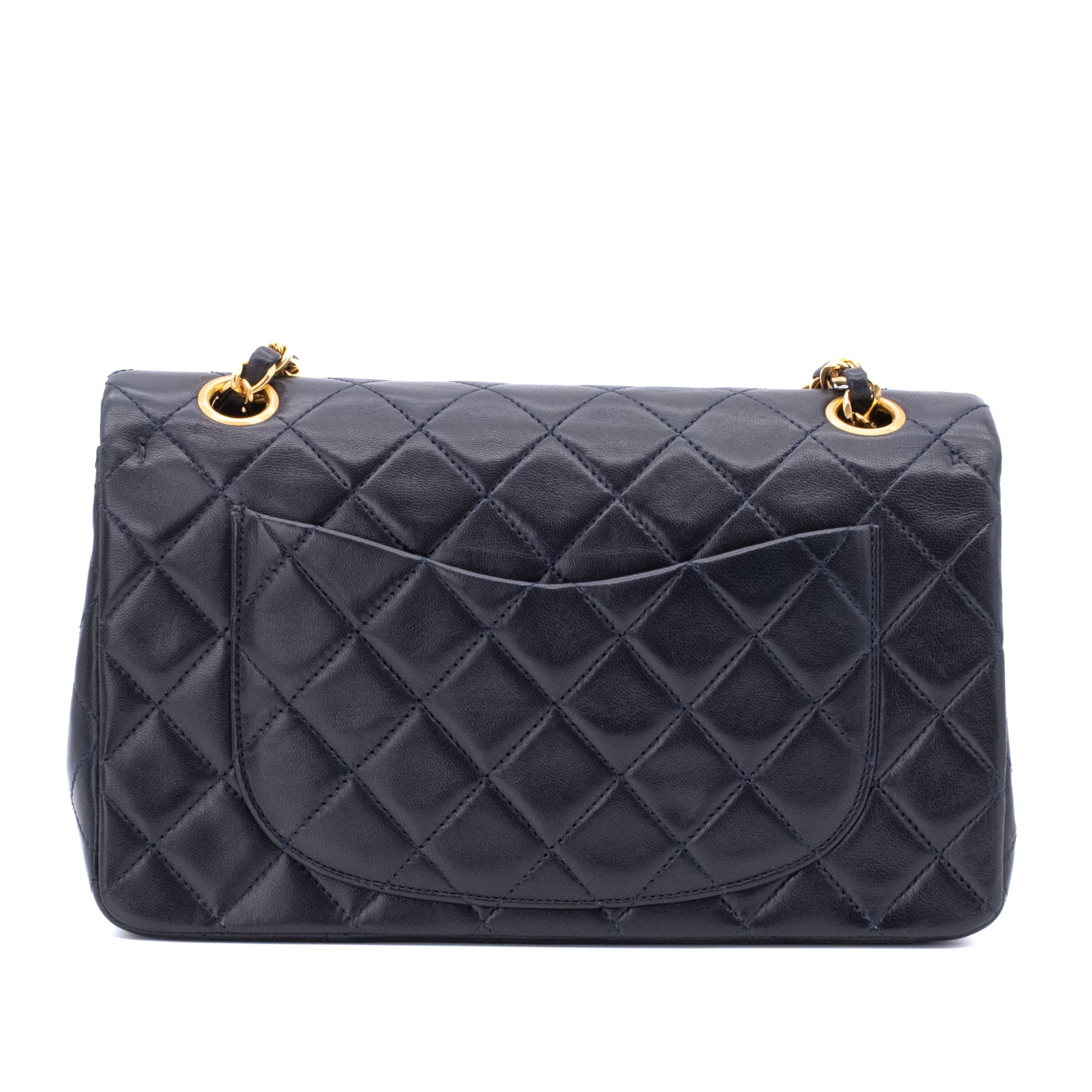 Chanel Classic Double Flap Small Lammleder Dunkelblau GHW 24k