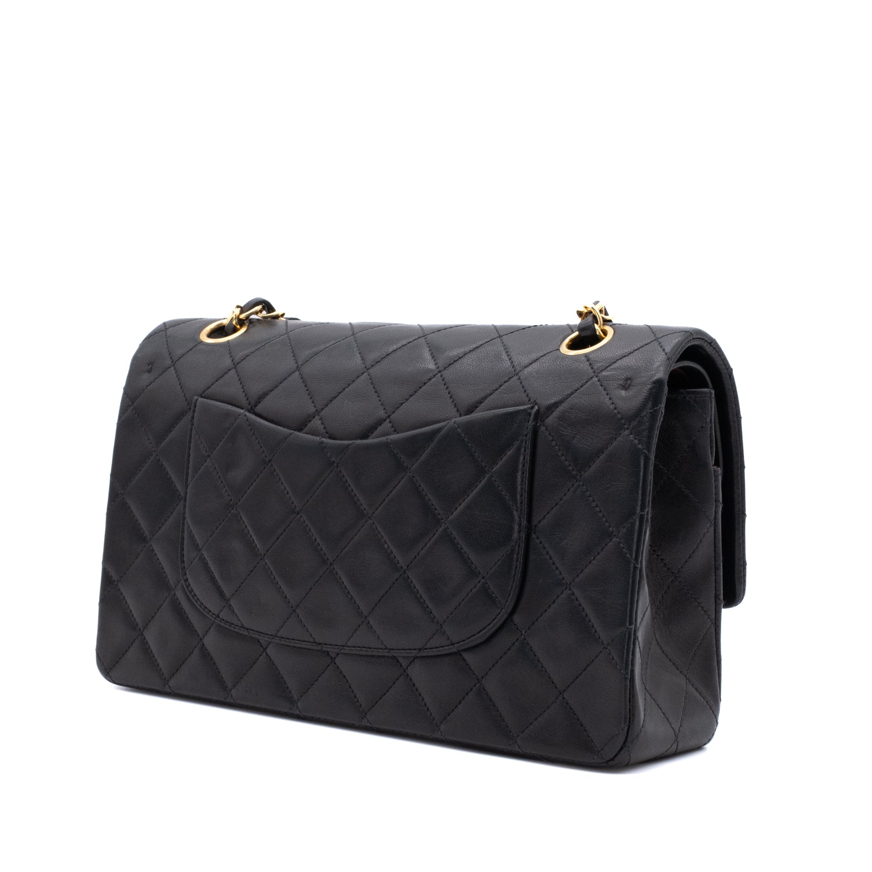 Chanel Classic Double Flap Medium Lammleder Schwarz GHW 24k