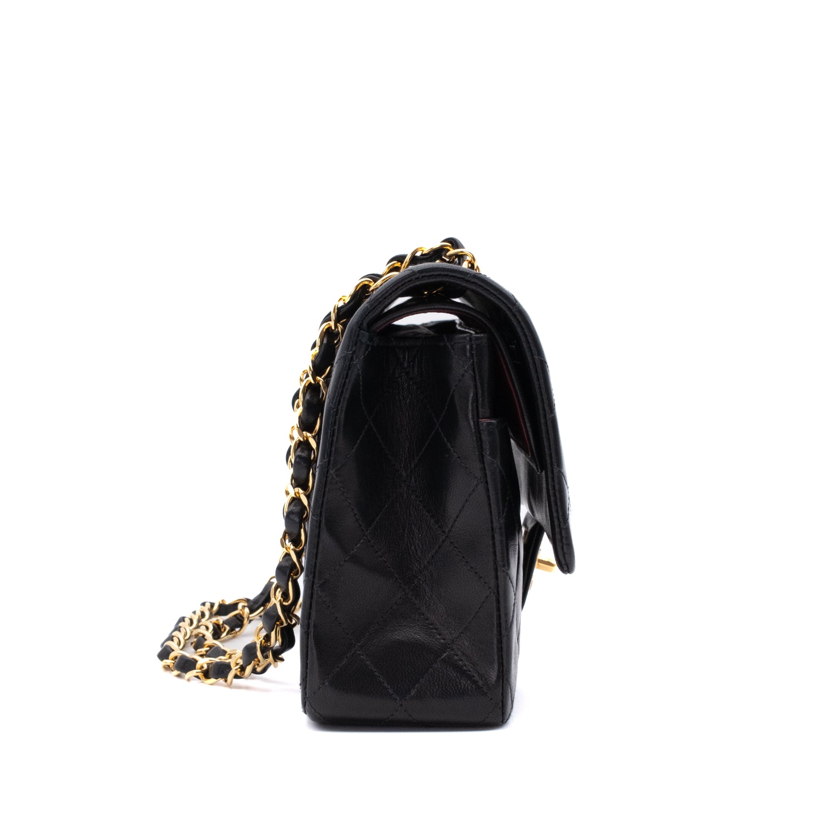 Chanel Classic Double Flap Medium Lammleder Schwarz GHW 24k