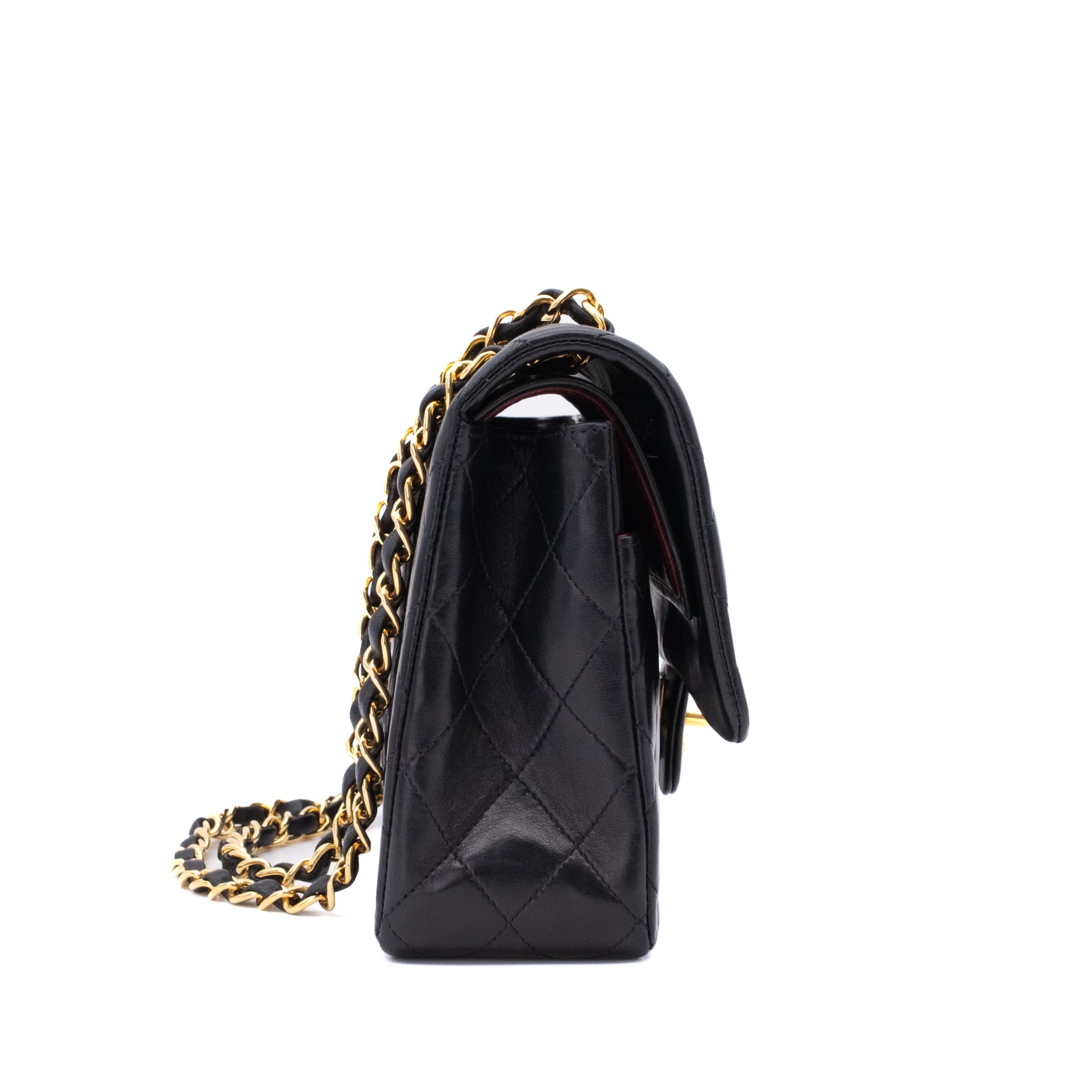 Chanel Classic Double Flap Medium Lammleder Schwarz GHW 24k