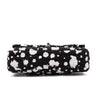Chanel Classic Double Flap Medium Chevron Tweed Paint Splatter Black White