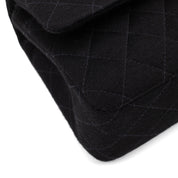Chanel Classic Double Flap Medium Jersey Schwarz Mademoiselle PHW