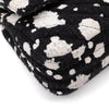 Chanel Classic Double Flap Medium Chevron Tweed Paint Splatter Black White