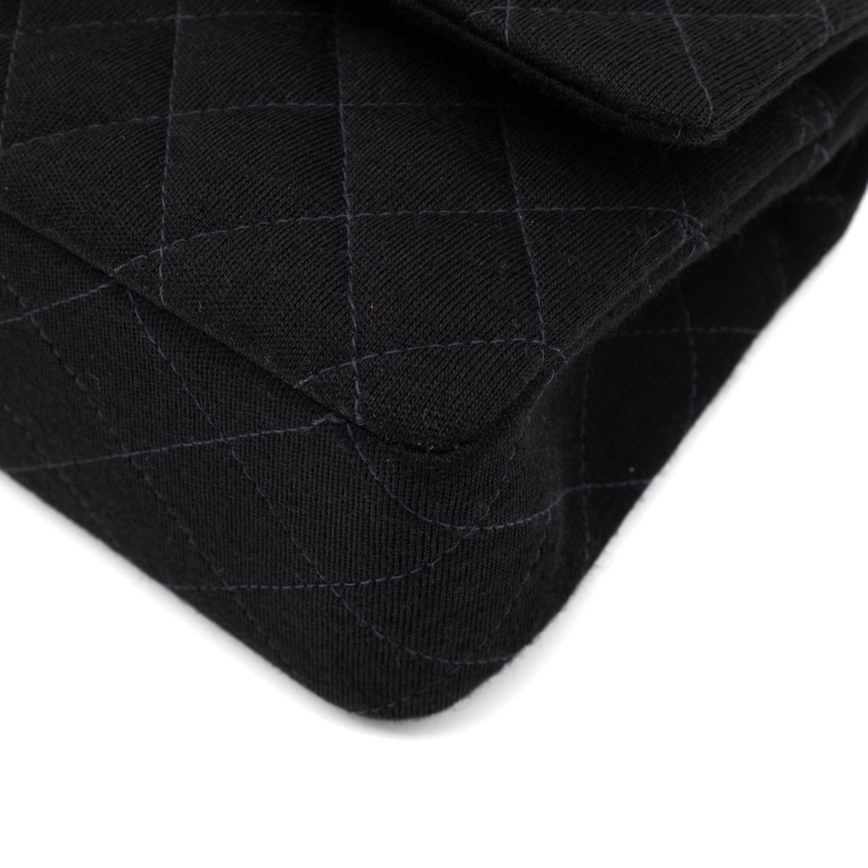 Chanel Classic Double Flap Medium Jersey Schwarz Mademoiselle PHW