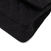 Chanel Classic Double Flap Medium Jersey Schwarz Mademoiselle PHW