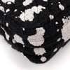 Chanel Classic Double Flap Medium Chevron Tweed Paint Splatter Black White