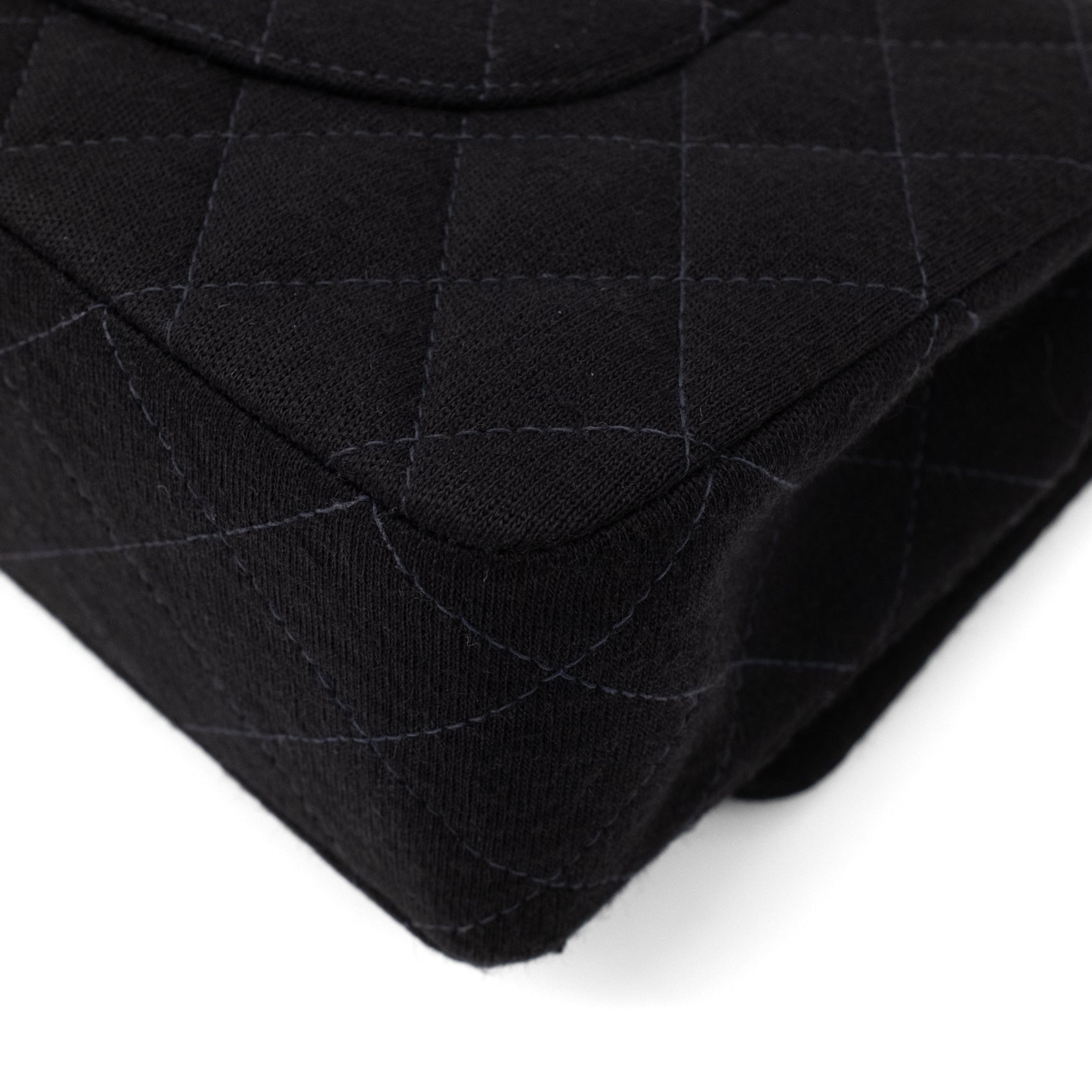 Chanel Classic Double Flap Medium Jersey Schwarz Mademoiselle PHW