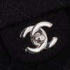 Chanel Classic Double Flap Medium Jersey Schwarz Mademoiselle PHW