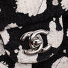 Chanel Classic Double Flap Medium Chevron Tweed Paint Splatter Black White