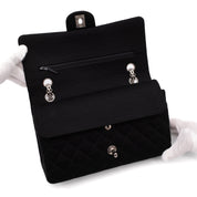 Chanel Classic Double Flap Medium Jersey Schwarz Mademoiselle PHW