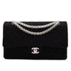 Chanel Classic Double Flap Medium Jersey Schwarz Mademoiselle PHW