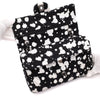 Chanel Classic Double Flap Medium Chevron Tweed Paint Splatter Black White