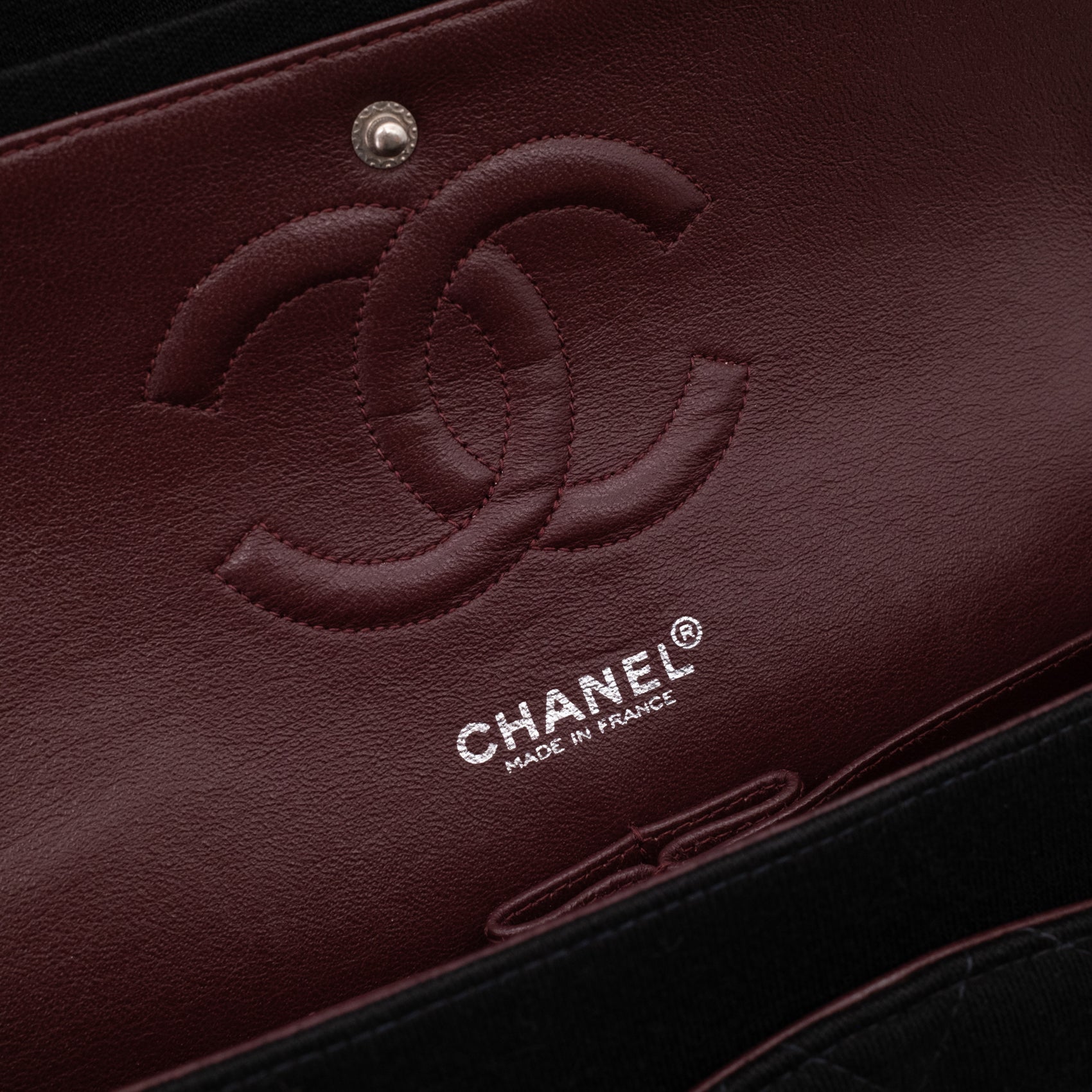 Chanel Classic Double Flap Medium Jersey Schwarz Mademoiselle PHW