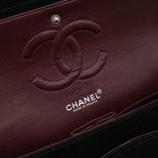 Chanel Classic Double Flap Medium Jersey Schwarz Mademoiselle PHW