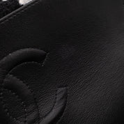 Chanel Classic Double Flap Medium Chevron Tweed Paint Splatter Black White