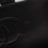 Chanel Classic Double Flap Medium Chevron Tweed Paint Splatter Black White