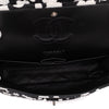 Chanel Classic Double Flap Medium Chevron Tweed Paint Splatter Black White