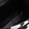 Chanel Classic Double Flap Medium Chevron Tweed Paint Splatter Black White