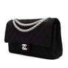 Chanel Classic Double Flap Medium Jersey Schwarz Mademoiselle PHW