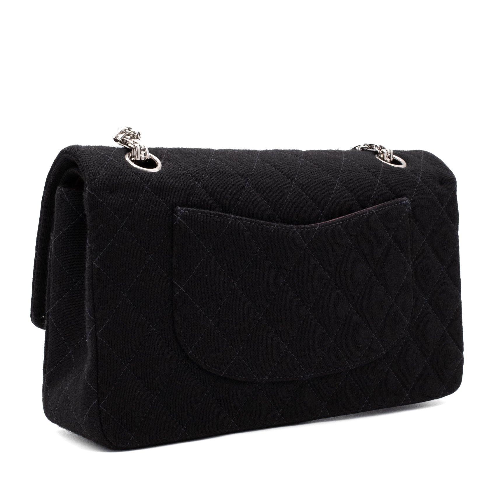 Chanel Classic Double Flap Medium Jersey Schwarz Mademoiselle PHW