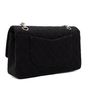 Chanel Classic Double Flap Medium Jersey Schwarz Mademoiselle PHW