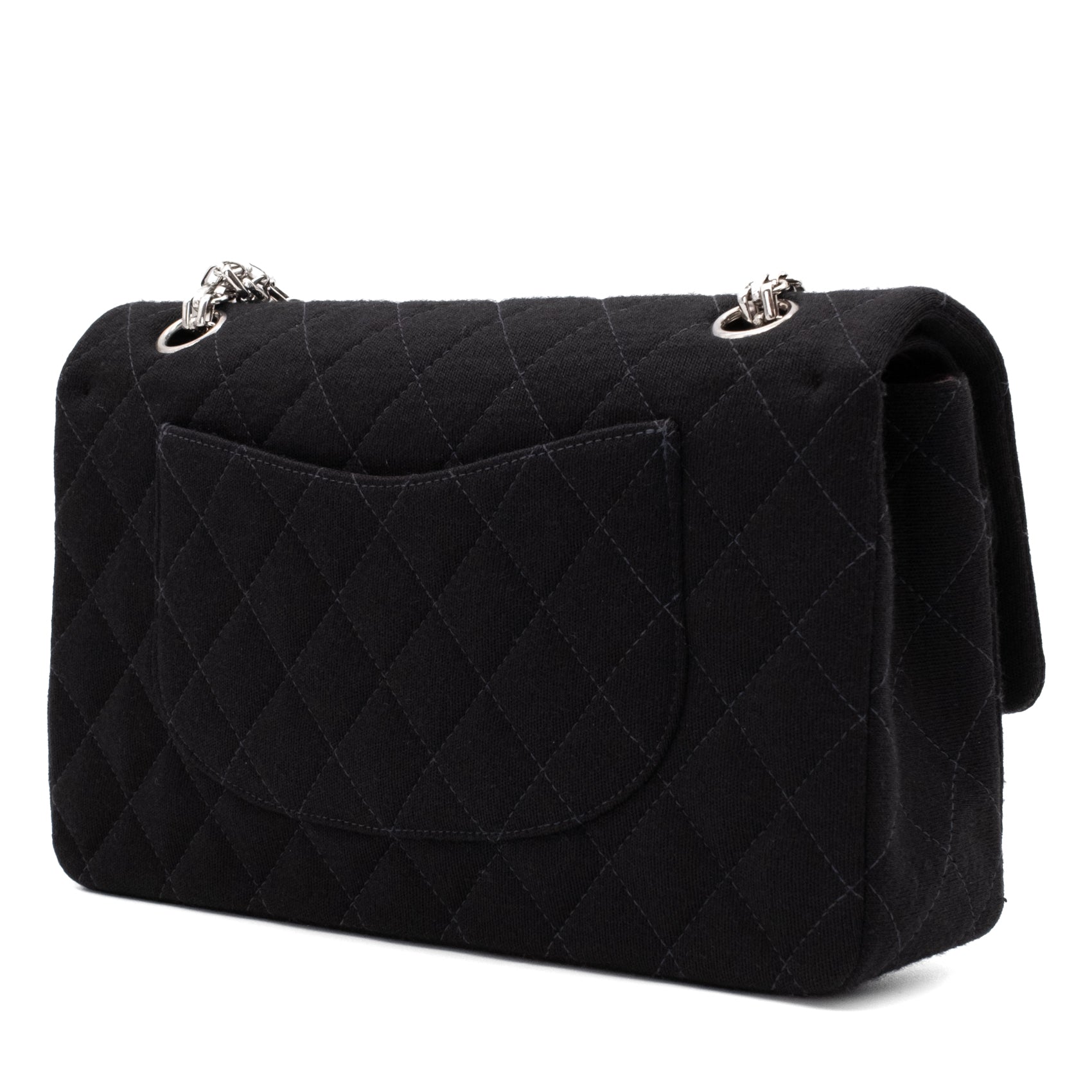 Chanel Classic Double Flap Medium Jersey Schwarz Mademoiselle PHW