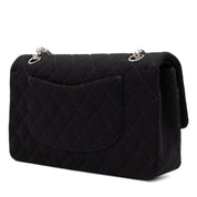 Chanel Classic Double Flap Medium Jersey Schwarz Mademoiselle PHW