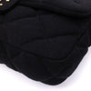 Chanel Classic Single Flap Bag East West Jersey Schwarz GHW Matt