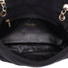 Chanel Classic Single Flap Bag East West Jersey Schwarz GHW Matt