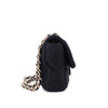 Chanel Classic Single Flap Bag East West Jersey Schwarz GHW Matt