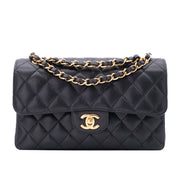 Chanel Classic Double Flap Bag Small Caviarleder Schwarz GHW