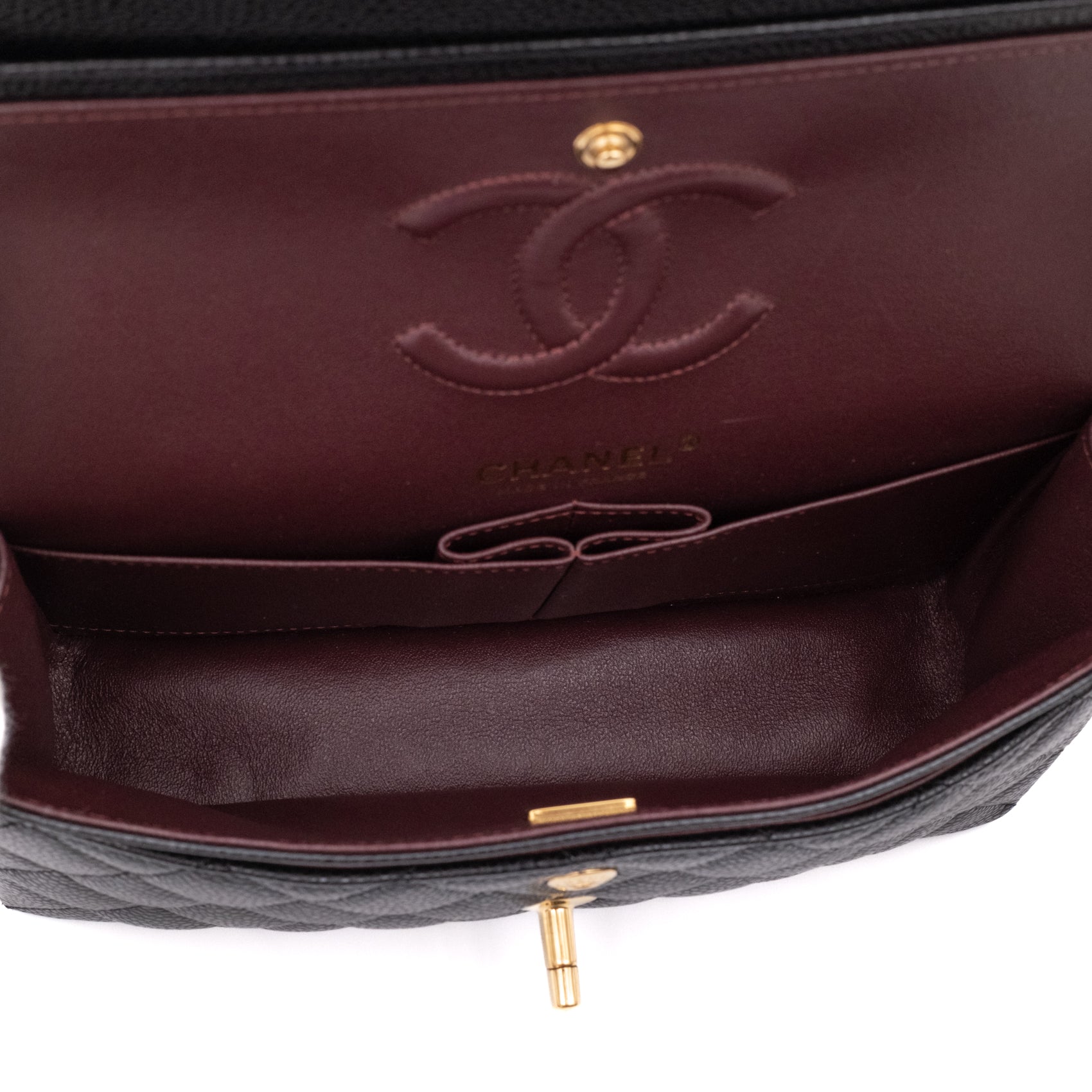Chanel Classic Double Flap Bag Small Caviarleder Schwarz GHW