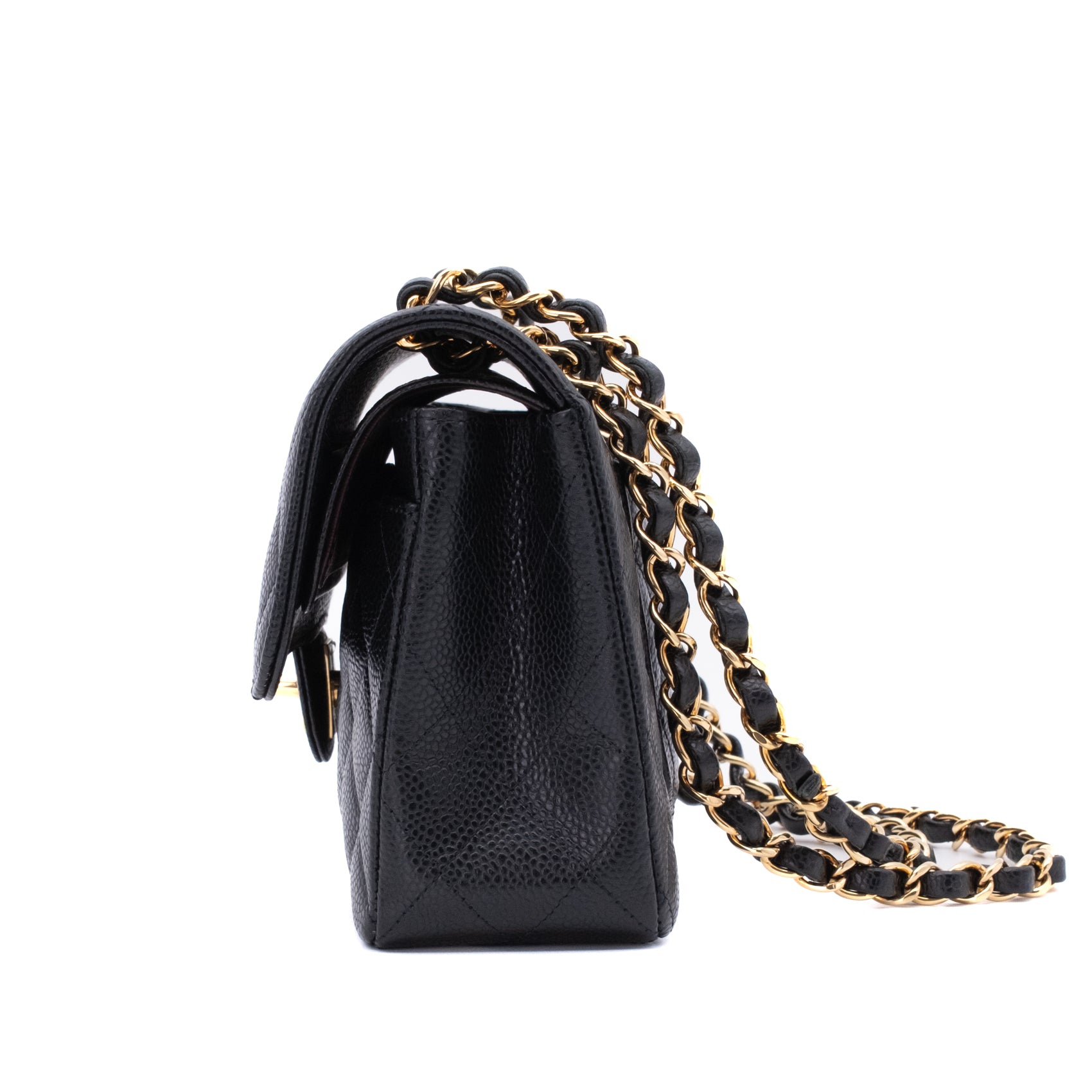 Chanel Classic Double Flap Bag Small Caviarleder Schwarz GHW