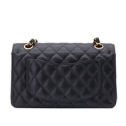 Chanel Classic Double Flap Bag Small Caviarleder Schwarz GHW