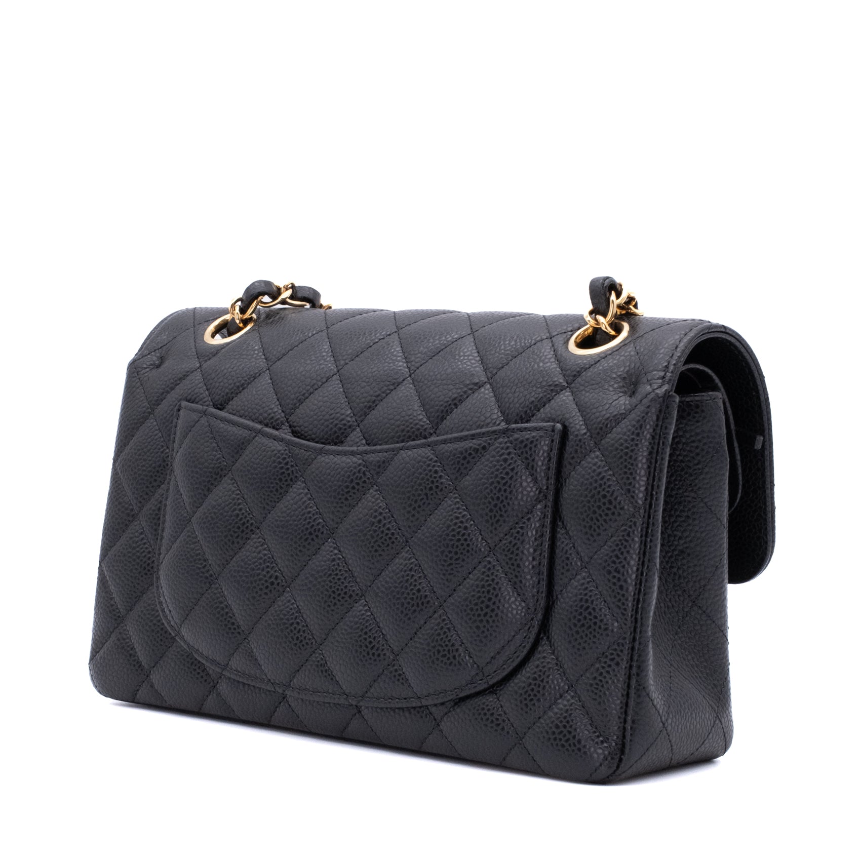 Chanel Classic Double Flap Bag Small Caviarleder Schwarz GHW