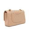 Chanel Classic Double Flap Bag Medium Caviarleder Beige GHW